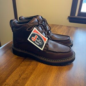 RARE NWT 989 Justin Boots Cowhide Sport Casual Chukkas - Rustic Brown Men’s 12M